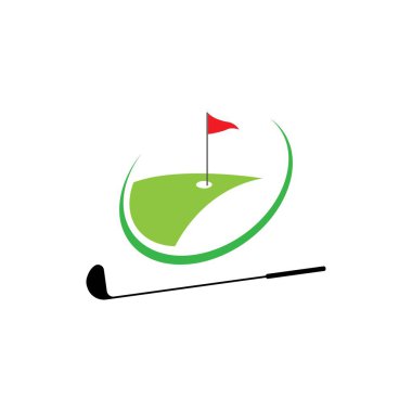 Golf Logo Şablonu vektör çizim simgesi tasarımı