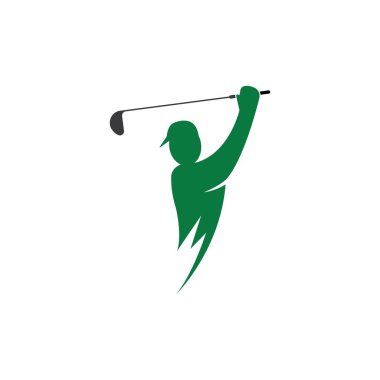 Golf Logo Şablonu vektör çizim simgesi tasarımı