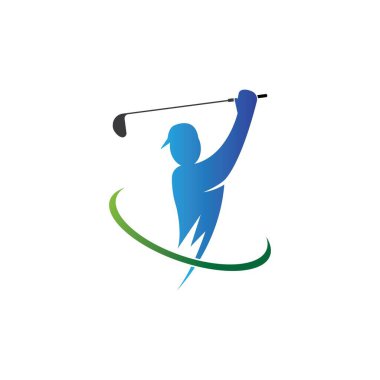 Golf Logo Şablonu vektör çizim simgesi tasarımı