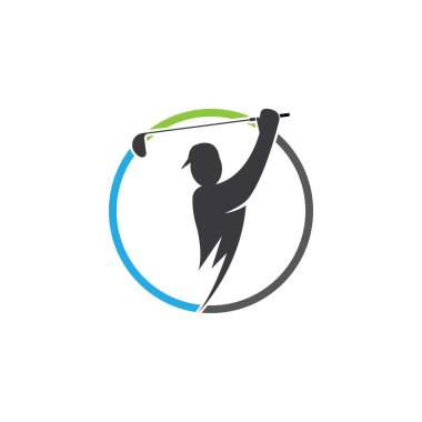 Golf Logo Şablonu vektör çizim simgesi tasarımı