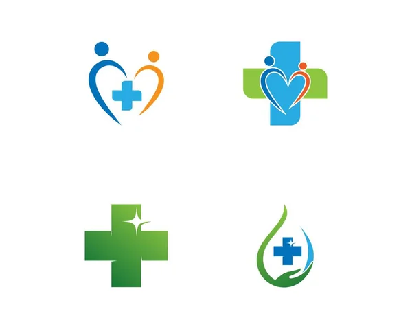 Health Logo Template Vector Illustration Design — 스톡 벡터