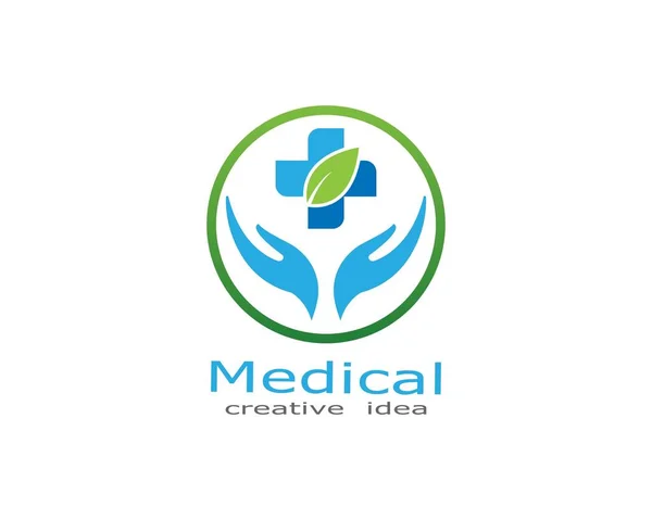 Design Ilustração Vetor Modelo Logotipo Médico Saúde — Vetor de Stock