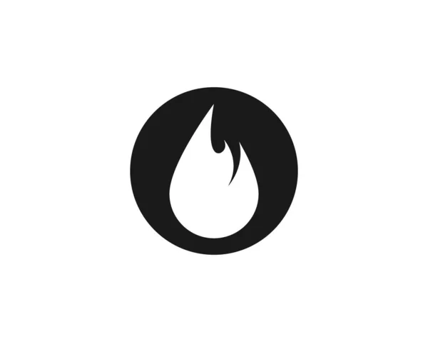 Alev Logosu Vektör Simgesi Yağ, gaz ve enerji logosu kavramını ateşle