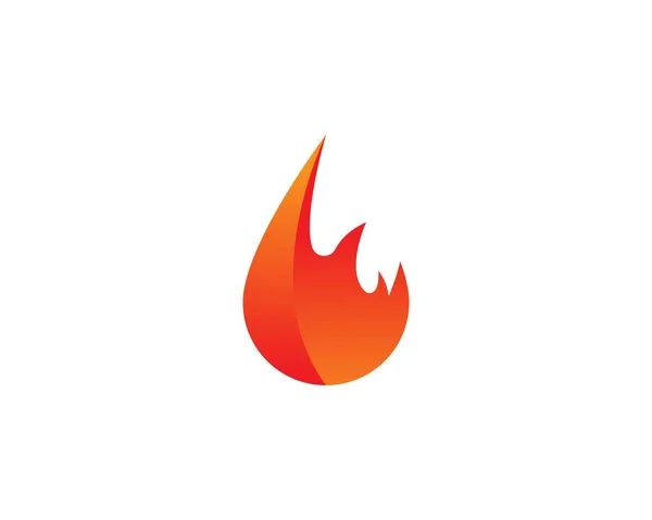 Fire Flame Logo Template Vector Icon Oil Gas Energy Logo — Stock Vector