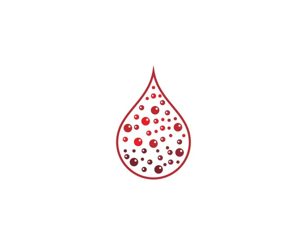 Logo Sangre Icono Vector Plantilla — Archivo Imágenes Vectoriales