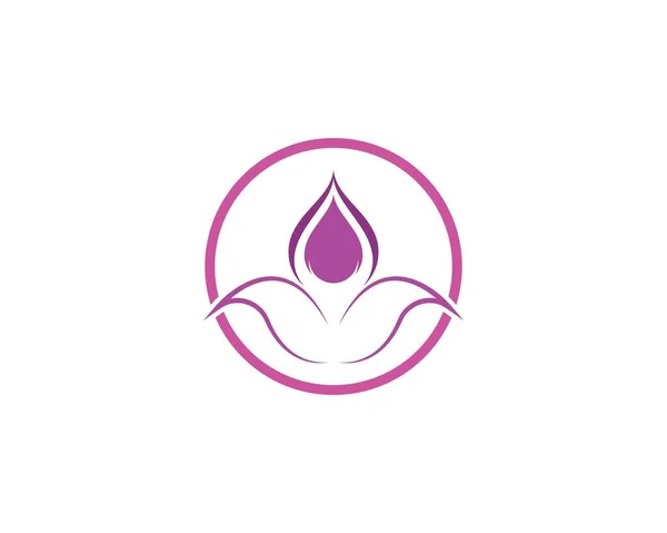 Beauty Vector Lotus Flowers Design Logo Template Icon — Stock Vector