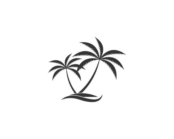 Palm Tree Summer Logo Template Vector Illustration — Stock Vector