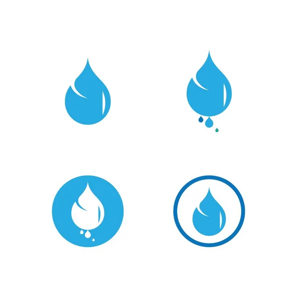 Wasser Tropfen Logo Vorlage Vektor Illustration Design — Stockvektor