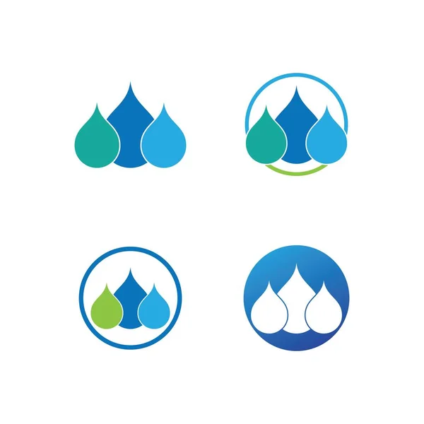 Wasser Tropfen Logo Vorlage Vektor Illustration Design — Stockvektor