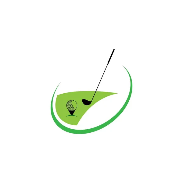 Golf Logo Şablonu Vektör Çizim Simgesi Tasarımı — Stok Vektör