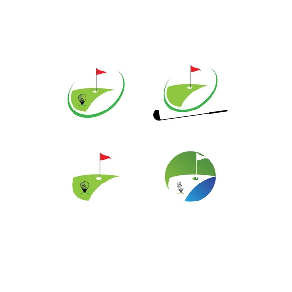 Golf Logo Plantilla Vector Ilustración Icono Diseño — Archivo Imágenes Vectoriales