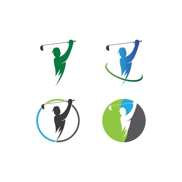 Golf Logo Plantilla Vector Ilustración Icono Diseño — Archivo Imágenes Vectoriales