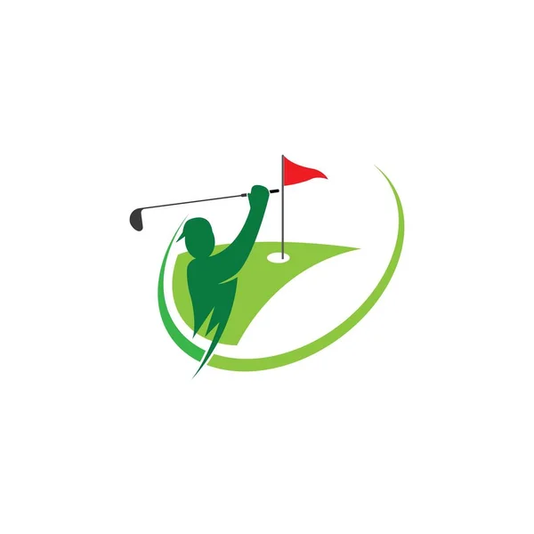 Logo Golf Modello Vettoriale Illustrazione Icona Design — Vettoriale Stock