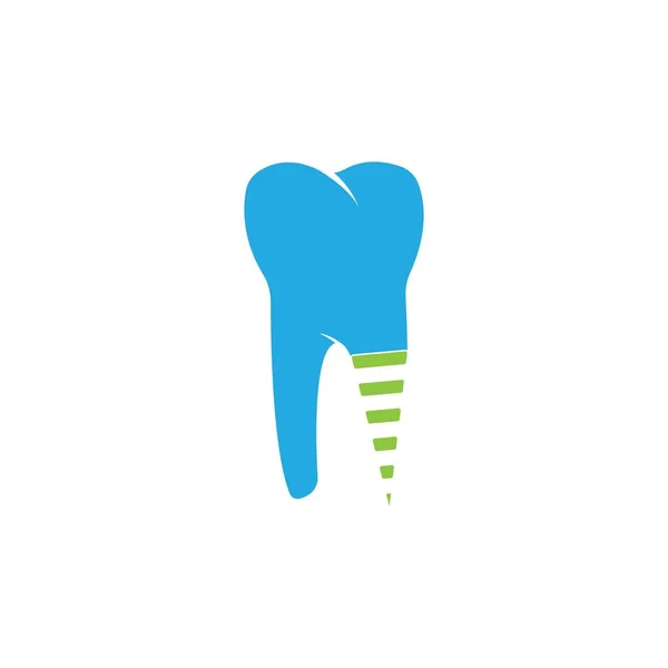 Zahnimplantat Logo Vorlage Vektor Illustration Symbol Desig — Stockvektor