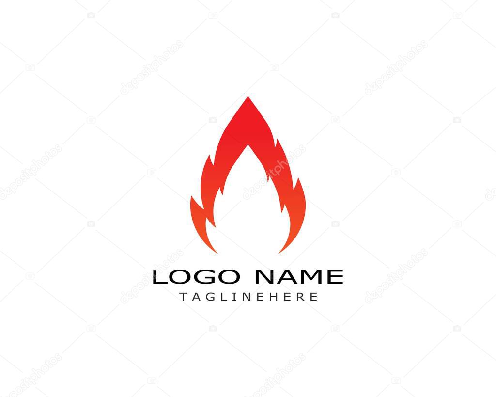 Fire flame Logo Template vector icon Oil, gas and energy logo concept