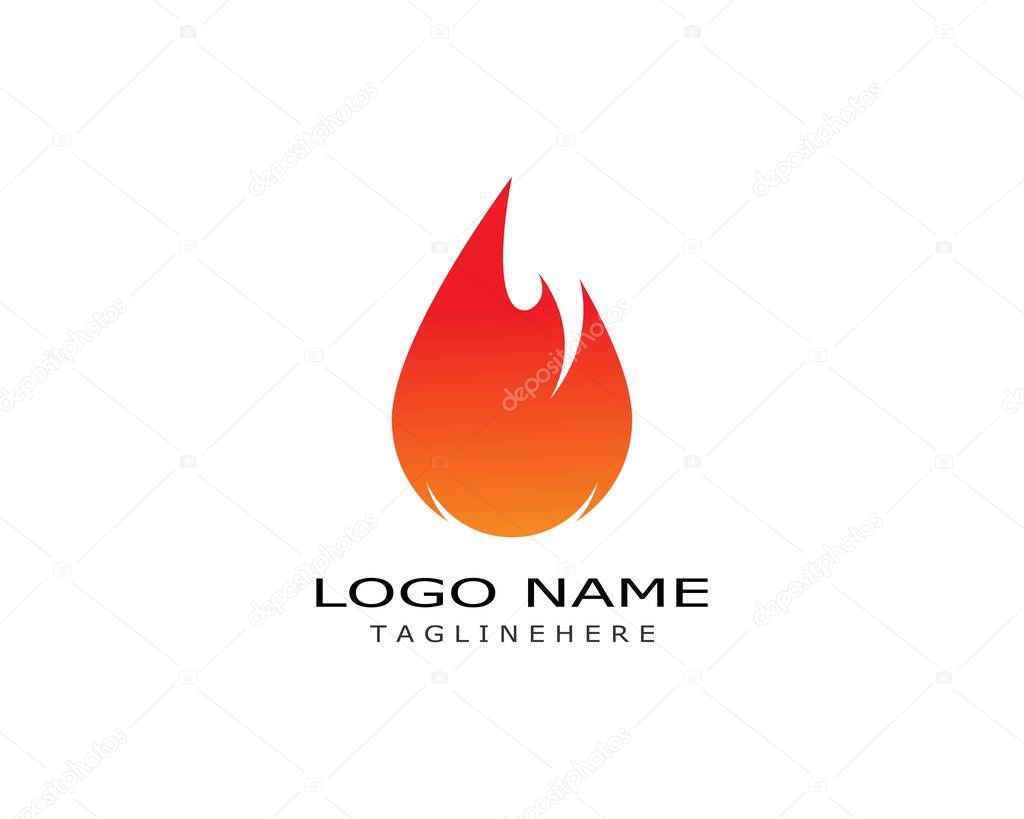 Fire flame Logo Template vector icon Oil, gas and energy logo concept
