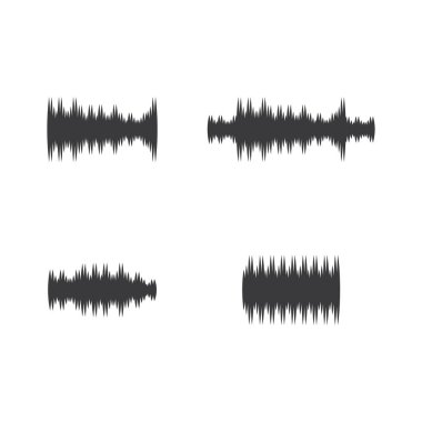 ses dalgası ilüstrasyon logo vektör şablonu