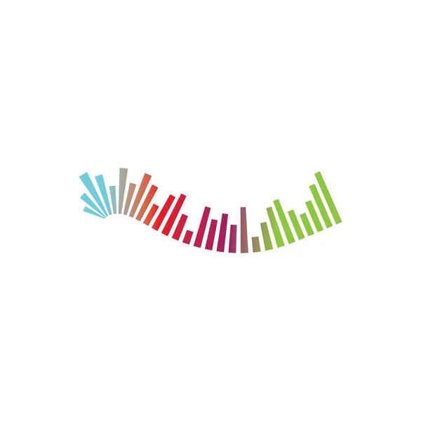 Ses Dalgası Ilüstrasyon Logo Vektör Şablonu — Stok Vektör