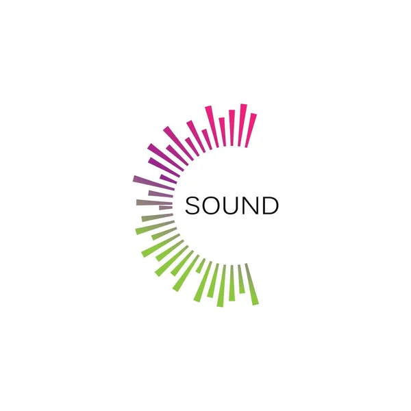 Sound Wave Ilustration Logo Vector Icon Template — Stock Vector