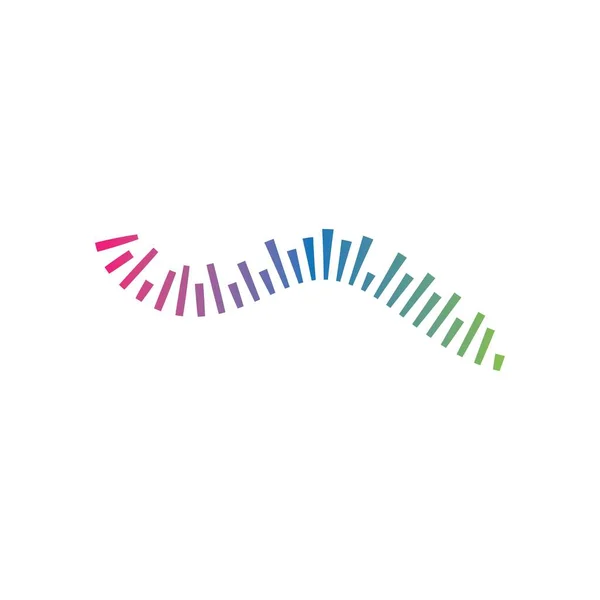 Ses Dalgası Ilüstrasyon Logo Vektör Şablonu — Stok Vektör