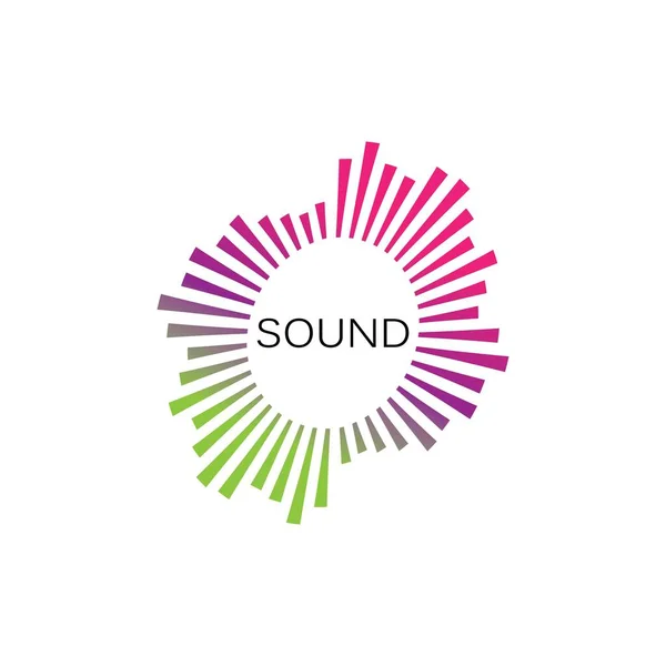 Sound Wave Ilustration Logo Vector Icon Template — Stock Vector