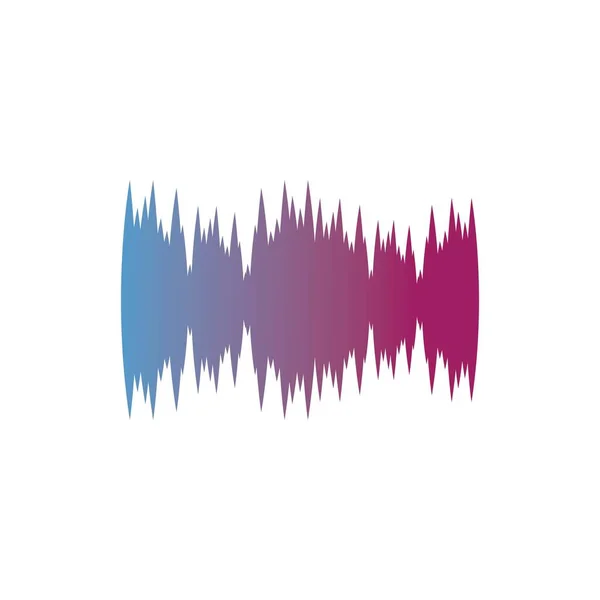 Sound Wave Ilustration Logo Vector Icon Template — Stock Vector