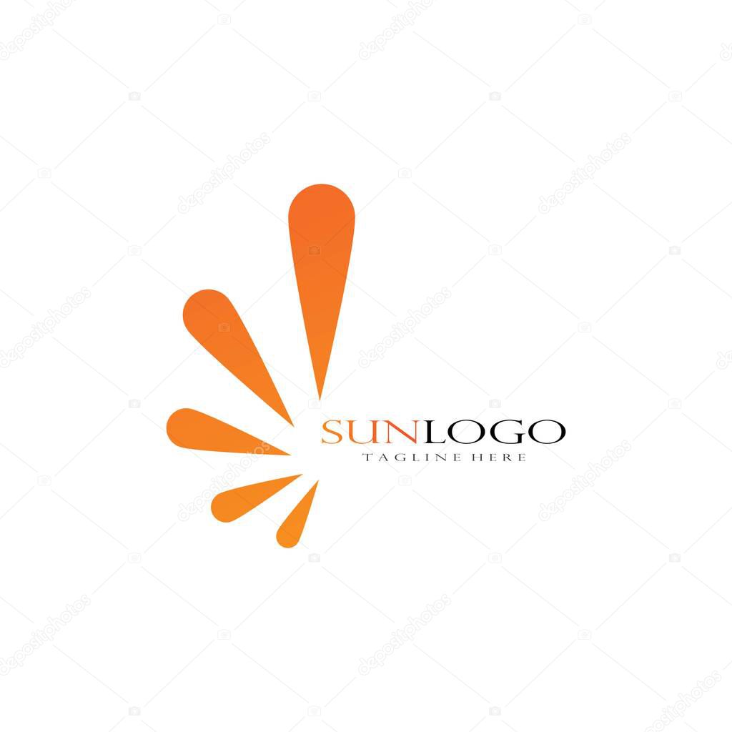 Vector Icon Logo Template Sun over horizon