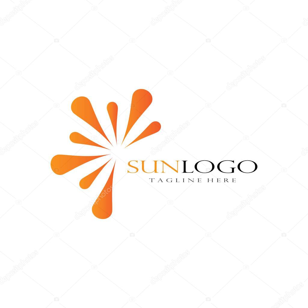 Vector Icon Logo Template Sun over horizon