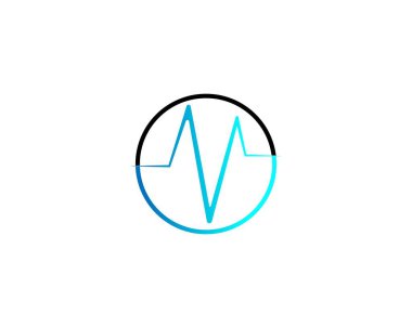 ses dalgası ilüstrasyon logo vektör şablonu