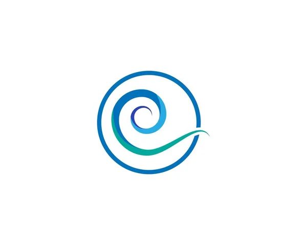 Acqua Onda Logo Template — Vettoriale Stock