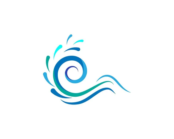 Su dalgası logo şablonu