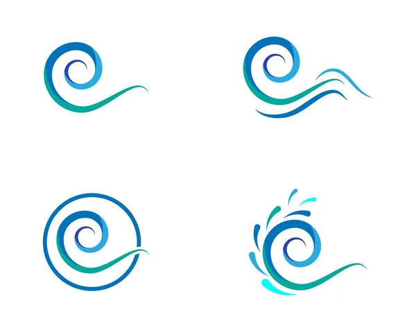 Шаблон Логотипу Водної Хвилі — стоковий вектор