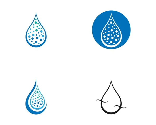 Wasser Tropfen Logo Vorlage Vektor Illustration Design — Stockvektor