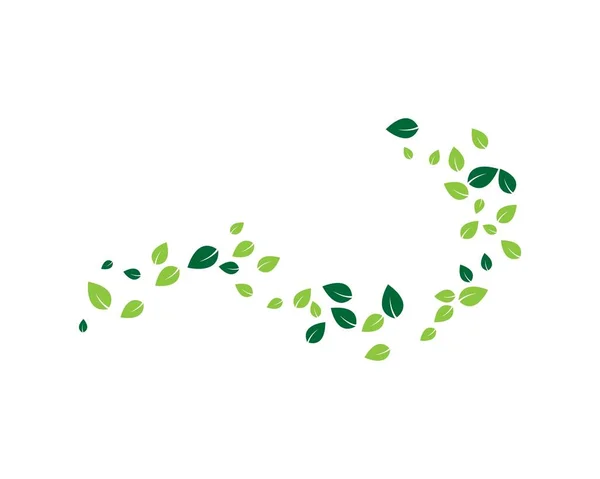 Loga Ekologie Zelených Listů Ikona Přírodního Prvku Vektor — Stockový vektor
