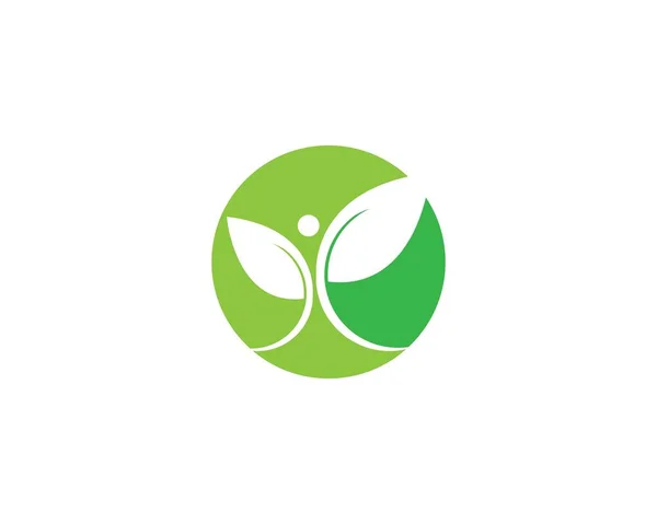 Logotipos Ecología Hoja Verde Naturaleza Elemento Vector Icono — Vector de stock