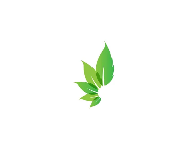 Logotipos Ecología Hoja Verde Naturaleza Elemento Vector Icono — Archivo Imágenes Vectoriales