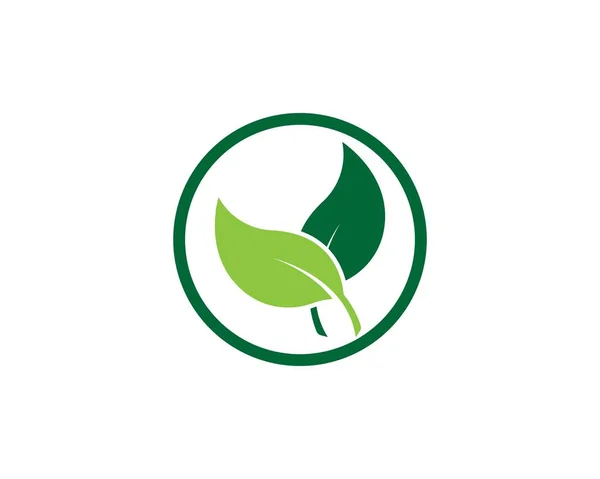 Logotipos Ecología Hoja Verde Naturaleza Elemento Vector Icono — Vector de stock