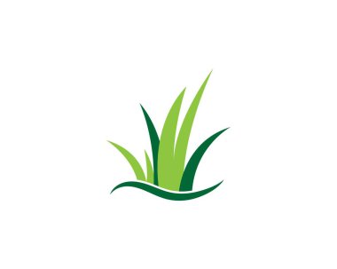 Çimen logo vektör şablonu