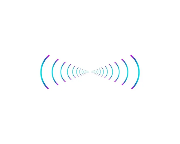 Шаблон Векторного Логотипа Звуковой Волны — стоковый вектор