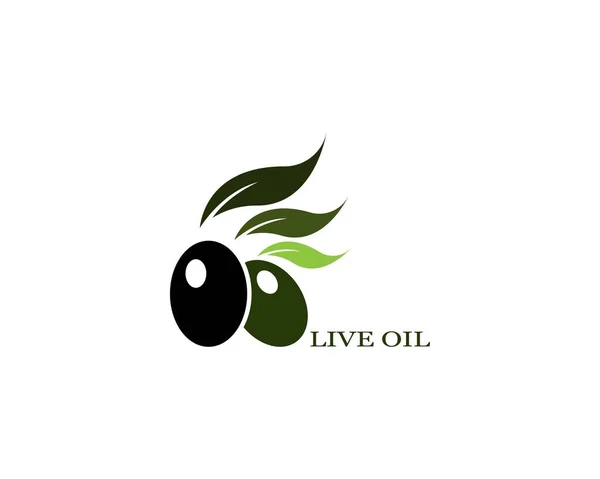 Olive Symbol Vektor Illustration Design Vorlage — Stockvektor