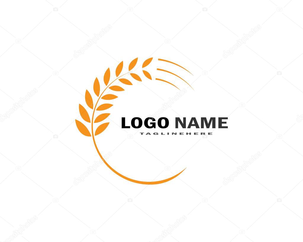 Wheat Logo Template vector icon design