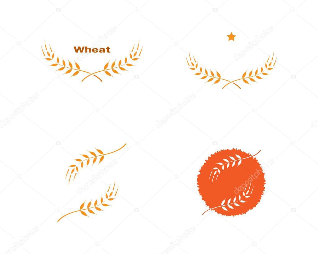 Wheat Logo Template vector icon design