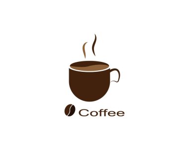 Kahve fincanı Logo Şablon vektör tasarımı