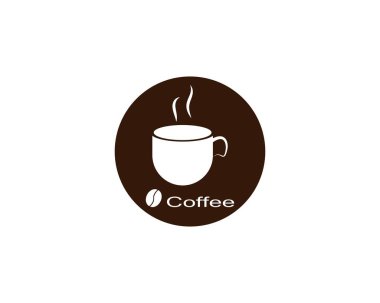 Kahve fincanı Logo Şablon vektör tasarımı