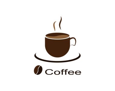 Kahve fincanı Logo Şablon vektör tasarımı
