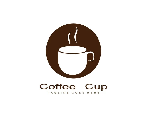 Copo Café Logo Template Vetor Ícone Design —  Vetores de Stock