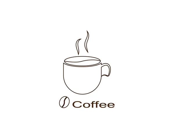 Návrh Vektorové Ikony Loga Šálku Kávy — Stockový vektor