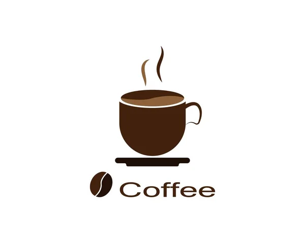 Tasse Café Logo Modèle Vectoriel Icône Design — Image vectorielle