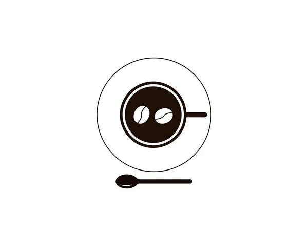 Kaffekopp Logotyp Mall Vektor Ikon Design — Stock vektor