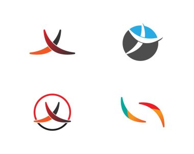 Bumerang ikonu. Logo. Vektör illüstrasyonu.